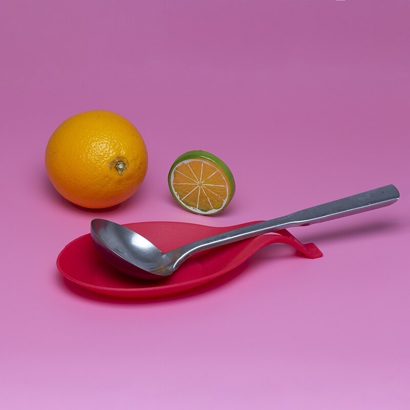 1Pcs Tafel Decoratie Siliconen Isolatie Hittebestendige Lepel Rest Keuken Tool Lepel Pad Eet Mat Keuken Gadget Holder