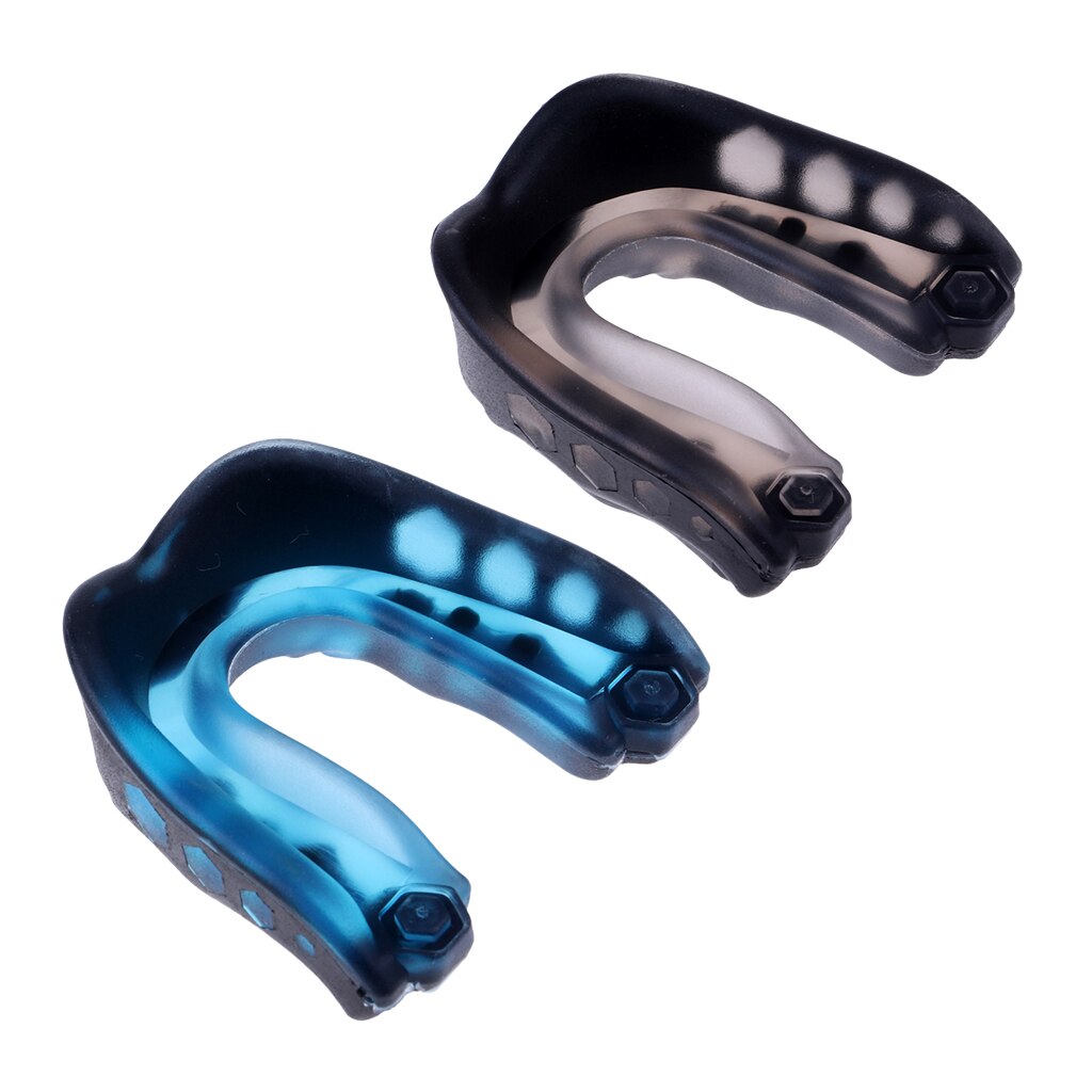 2X Adult Boxing Mouth Guard Taekwondo MMA Teeth Protector Mouthpiece &amp; Case
