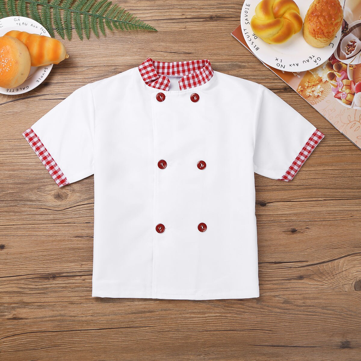 Børnekostume til kokken uniform jakke hat kasket børn cosplay køkken restaurant tøj præstation drenge piger kok kostume