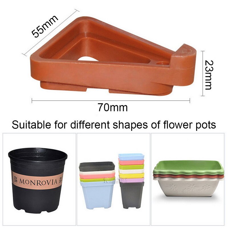 12 Pcs/Pack Garden Plant Ventilated Flower Pot Feet Stand Invisible Risers Toes Lifters Bonsai Display Support Indoor Outdoor