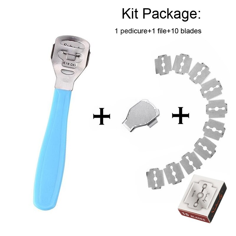 Rvs Pedicure Gereedschap Pedicure Set Voet Peeling Maks Manicure Professionele Eelt Voet Schaafmachine Pedicure Mes Scheerapparaat