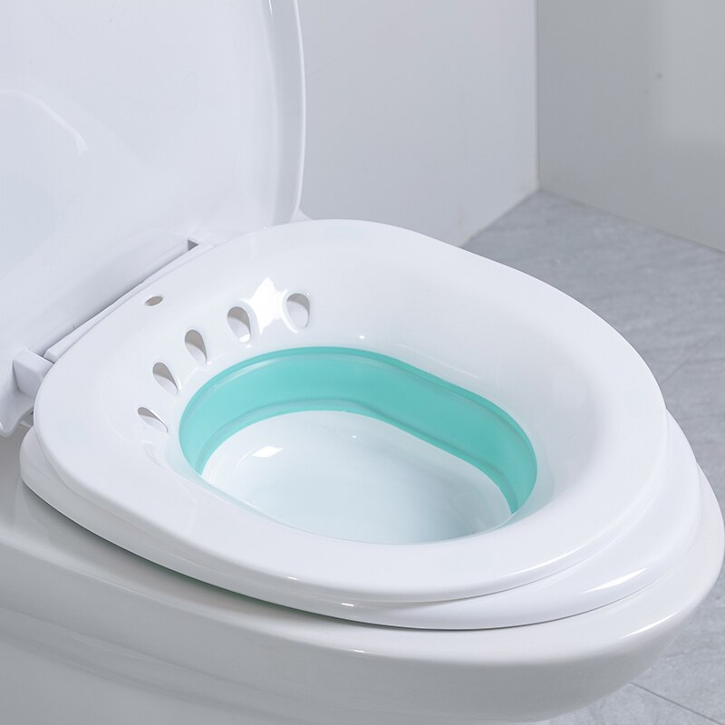 Badeværelse håndvask til toilet postoperativ vask bassin postoperativ gravide kvinder specielt håndvask hofte toilet bidet: Blå