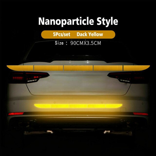 Bumper Reflective tape 90x3.5cm Truck Reflector Parts Accessories Emblems: Dark Yellow