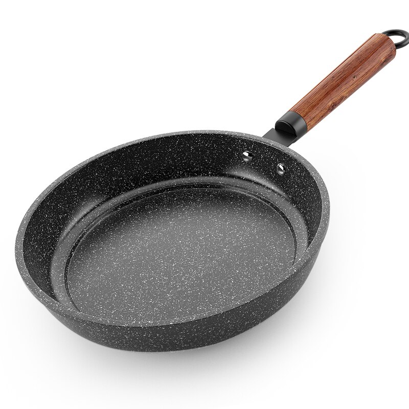 Antiaanbak chinese pot wok maifan stenen koekenpan met deksel huishoudelijke keuken kookgerei zonder olie rook ongecoat: 28cm / Pan