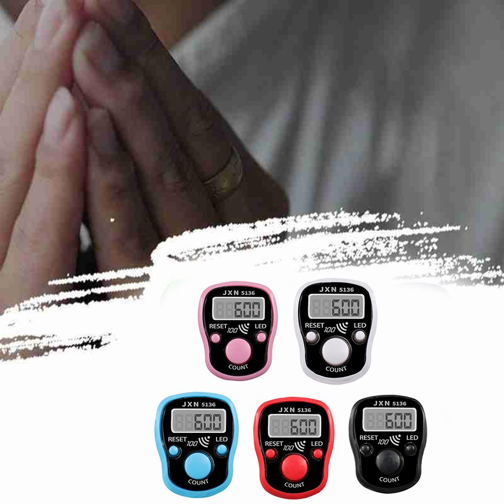 1 Stuks Elektronische Lichtgevende Digitale Vinger Tally Teller Hand Gehouden Breien Rij Teller Clicker Mini Lcd Punt Marker Teller