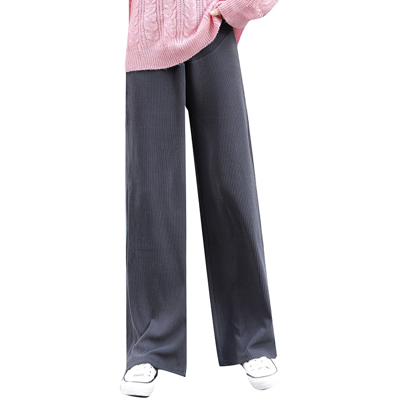 Clothes for Pregnant Women Maternity Pants Spring Autumn Wear Casual Wide Leg Trousers Corduroy Loose Pregnancy Pants