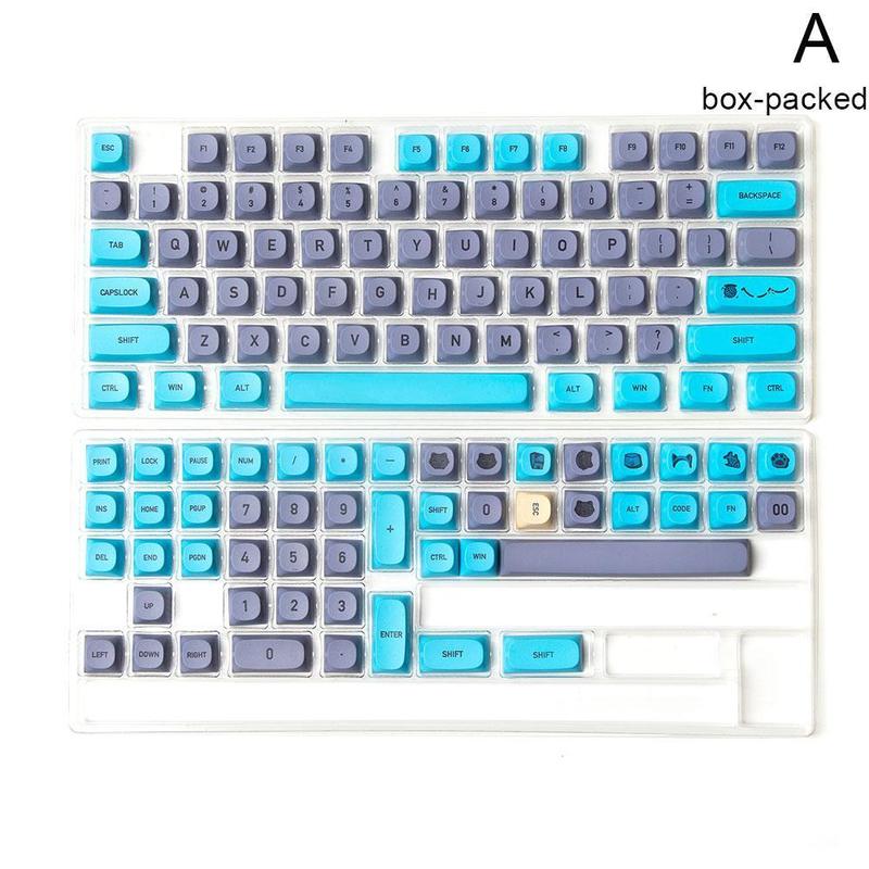 125pcs Keycaps Mechanical Keyboard Keycaps For IKBC GMMK 61/64/84/87/980 MA Profile Keycap Set Dye Subs PBT Key Cap: A