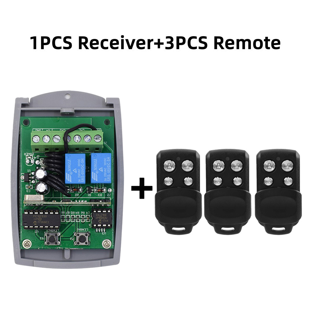 Universal Garage Door Remote Control Receiver 2CH For ERREKA ACM DEA DOORHAN AT-4 MOTORLINE DITEC 433mhz Fixed Rolling Code: Pink