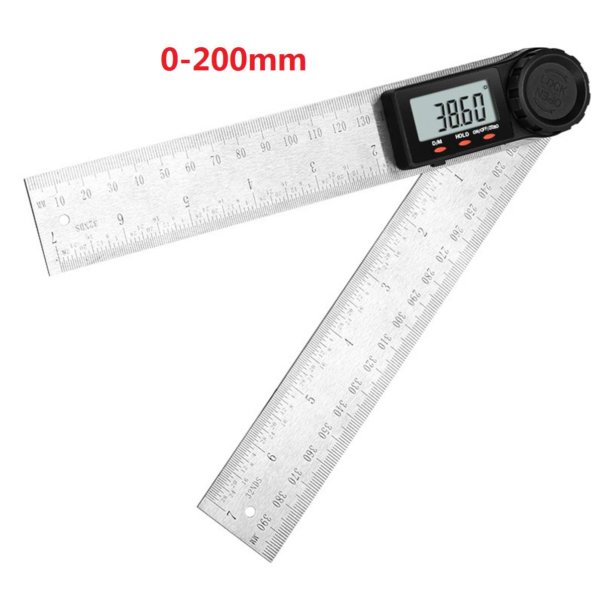 280mm/200mm Digital Protractor angle finder ruler Inclinometer Goniometer Level Measuring Tool Electronic Angle Gauge: Red