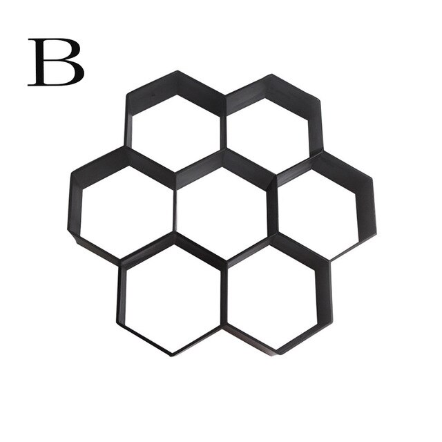 Tuin Lopen Bestrating Mal Diy Handmatig Bestrating Cement Baksteen Stone Road Beton Mallen Path Maker Herbruikbare Beton Tool: 30x30 Hexagon