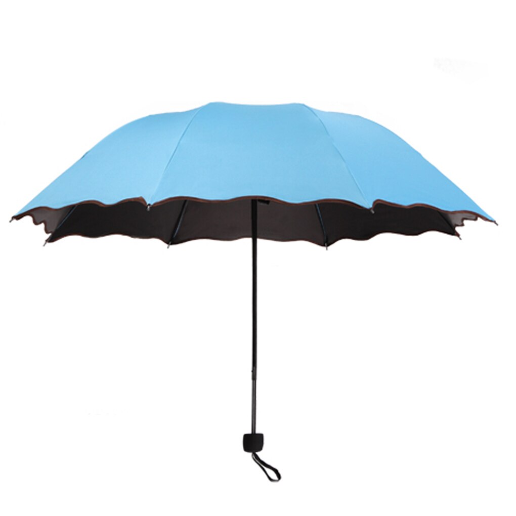 Magiske blomster kuppel parasol sol / regn tredobbelt paraply til kvinder dame: No1