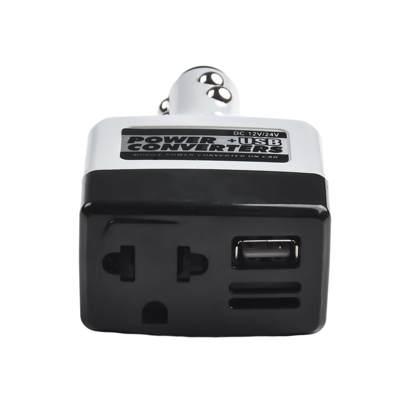 Power Inverter 12V 24V DC To 220V AC Converter Dual USB Port Car Charger With Plug Outlet Adapter For Vehicle Road Trip