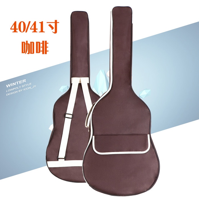 36/38/40/41 tommer oxford stof elektrisk guitar taske farverig kant gig taske dobbelt stropper pad