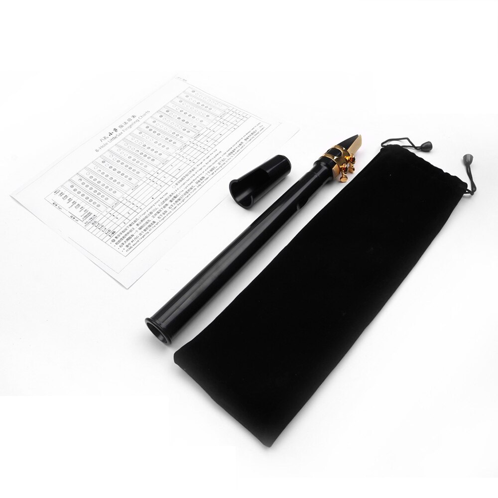 Bærbar sort lomme sax mini bærbar saxofon med bærepose træblæser instrument musikalsk tilbehør