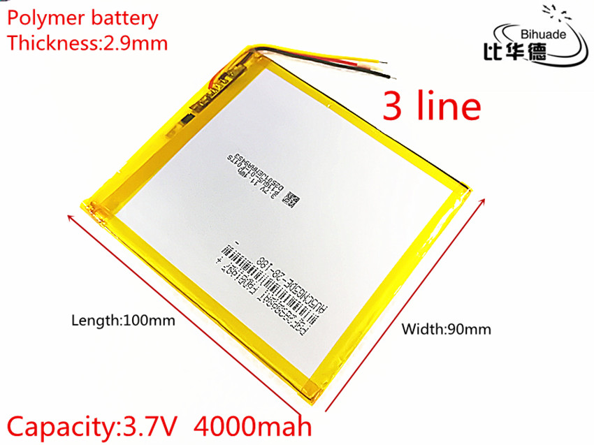 3 line Polymer lithium batteries 3.7V 4000mAh 2990... – Grandado