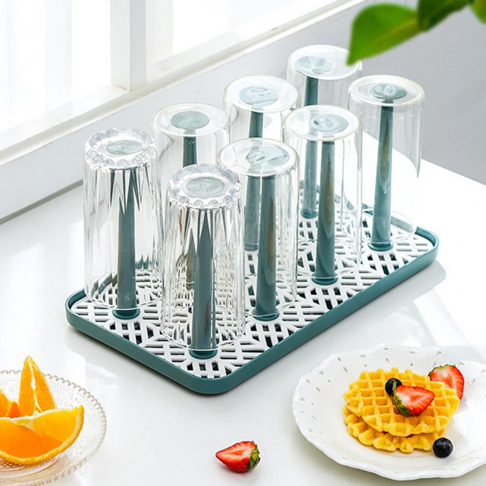 Dust-proof Cup Drying Rack Multifunctional Plastic Draining Glass Cup Holder Stand Water Mug Holder Home Decoration for Kitchen