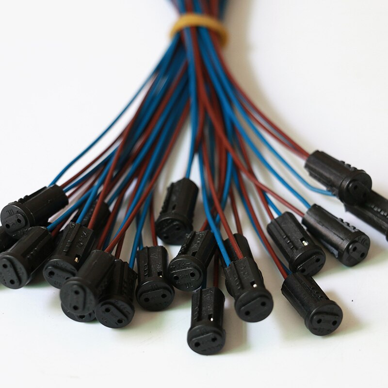 Lamp Holder G4 G5.3 G9 GU10 MR11 MR16 T5 T8 Halogen Lampholder Porcelain Ceramic Socket Fluorescent Light LED Bulb Base: G4 Plastic