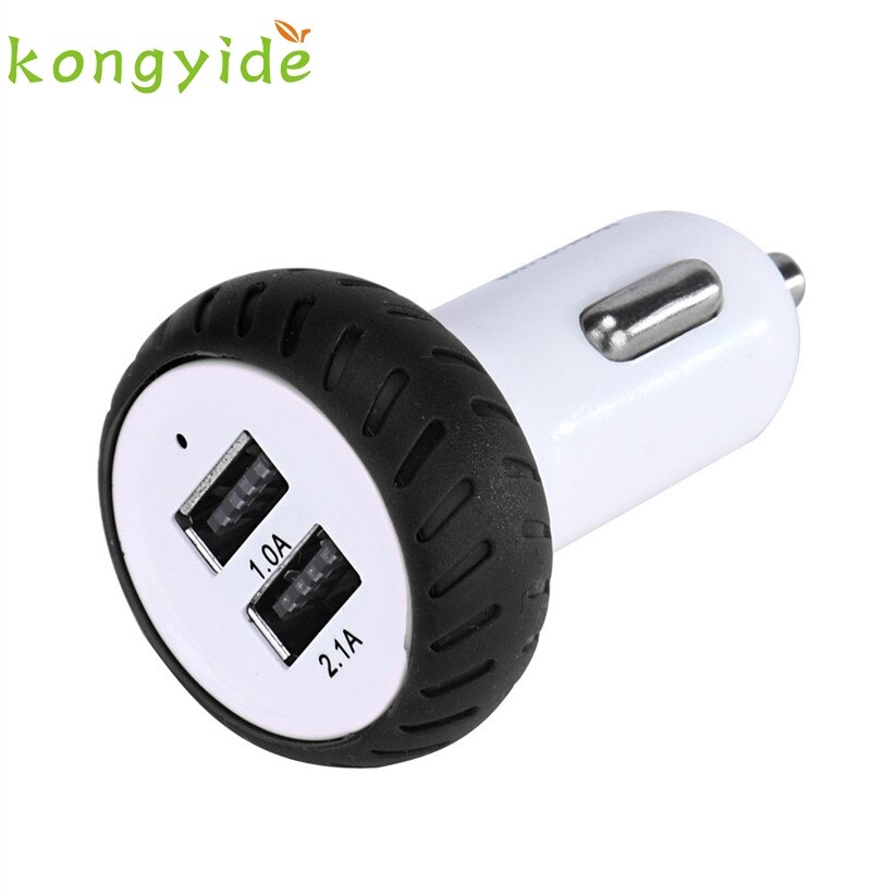 Bil-styling kongyide mini dual 2 port 12v usb auto i bil oplader adapter adapter opladning  td23: -en