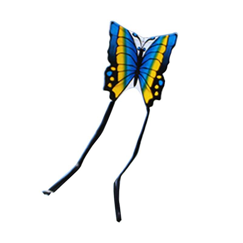1 Pc Blauwe Vlinder Kite Dier Mooie Spelen Kleine Flying Kite Speelgoed Met 60 M Vliegende Lijn Voor Kids tieners Volwassen