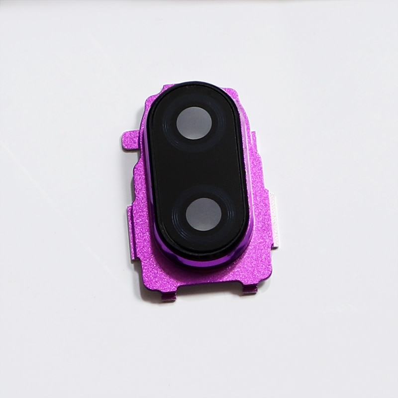 Original para xiaomi redmi nota 7 pro/note7 lente da câmera de vidro com moldura titular reparação traseira habitação capa peças reposição: Rose