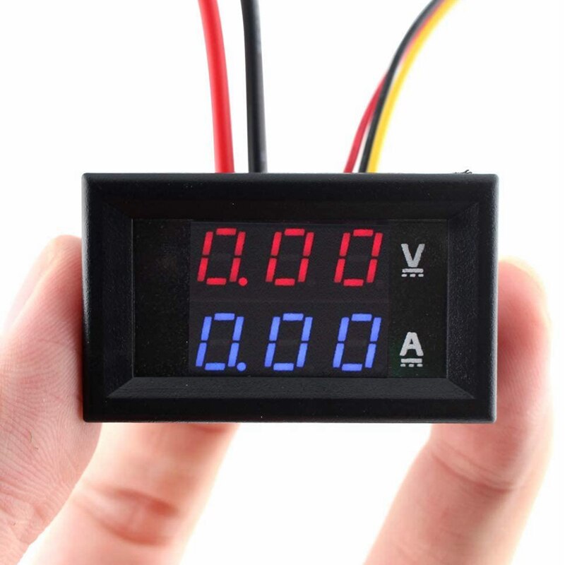 Dc 100V 10A Voltmeter Amperemeter Blauw + Rood Led Amp Dual Digitale Volt Meter Gauge Digitale Voltmeter ampèremeter