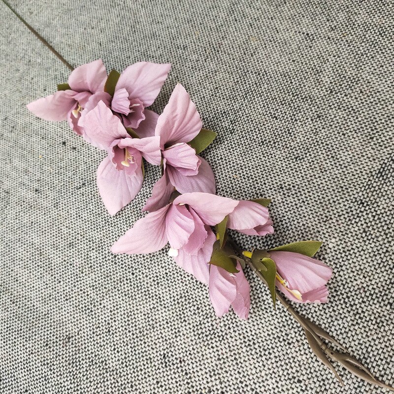 Jarown kunstig blomst gladiolus orkidé blomst silke enkelt blomster gren bryllup boligindretning gør-det-selv blomsterarrangement materialer