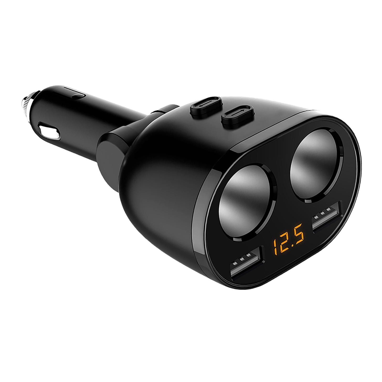 Car Dual USB 2 Cigarette Lighter Sockets Adapter Charger 80W Socket Splitter for Smartphones Digital Products cam GPS