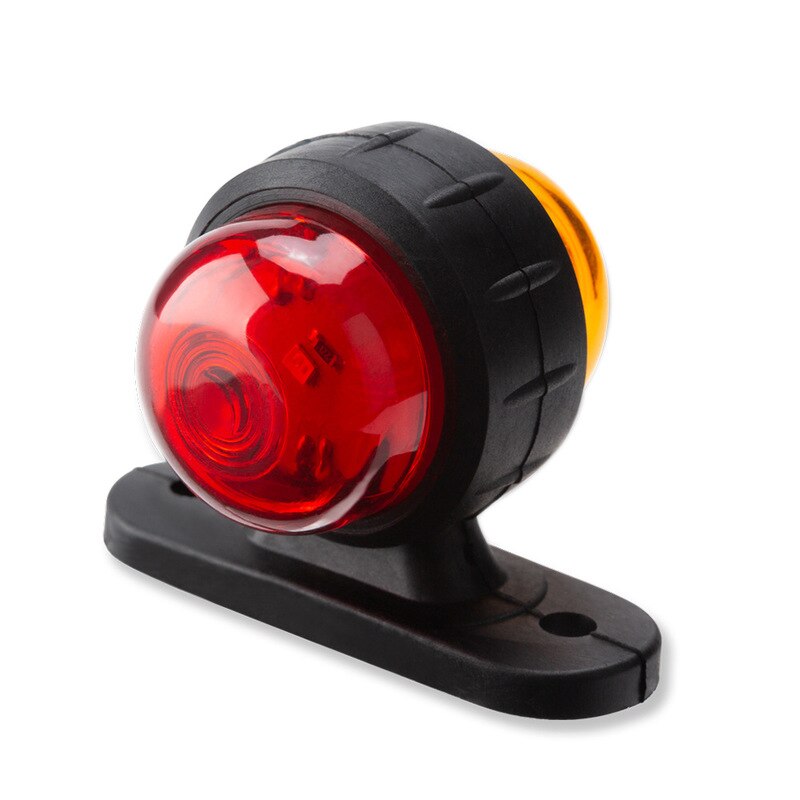 2 stk. 12-24v universelle røde ravgule sidemarkeringslygter blinklys led lys blink indikatorlampe til lastbil trailer varevogn bus
