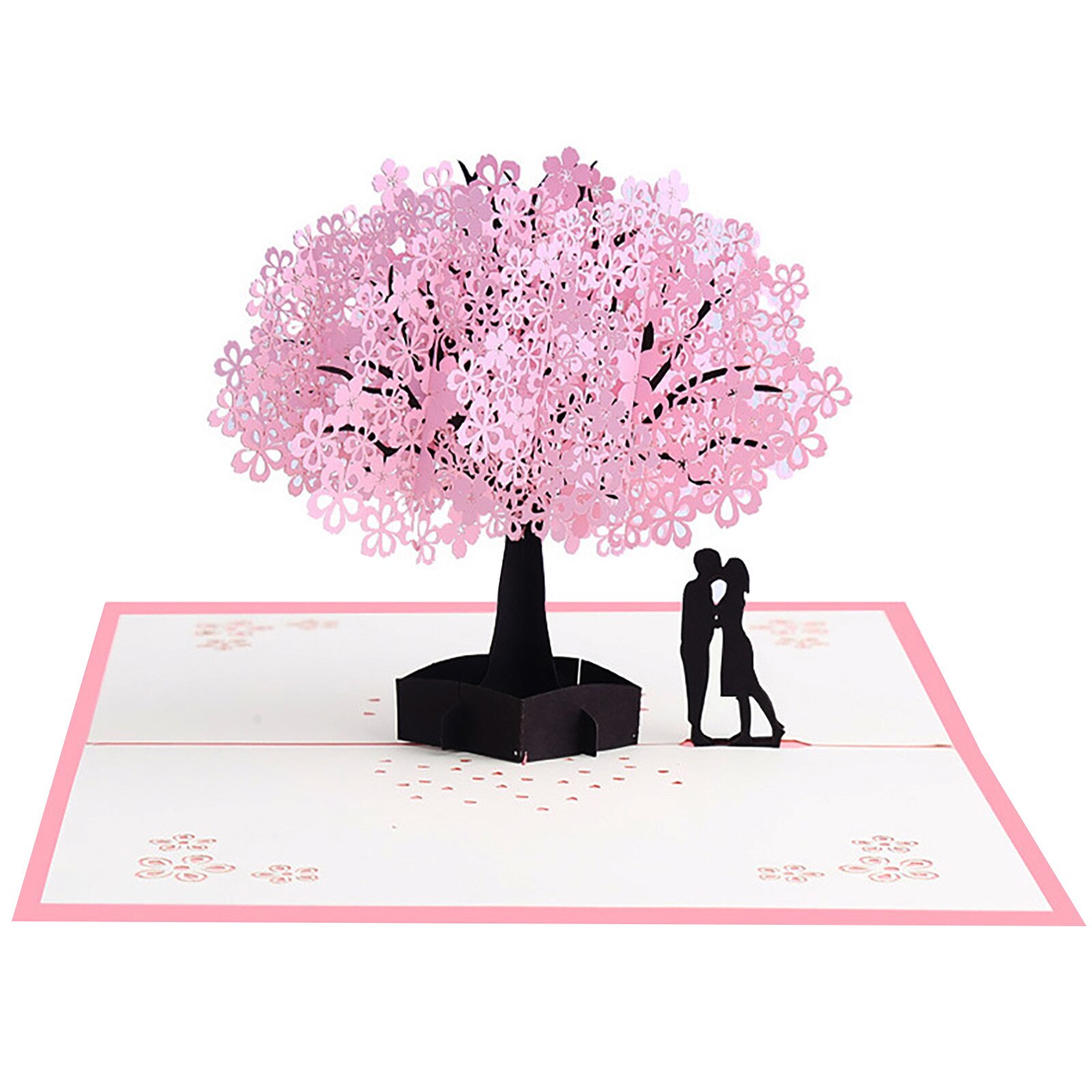3D Stereo Greeting Card Wedding Invitation Card Valentine's Day Rose Flower Card Greeting Card Blessing Card Wedding Invitation: C