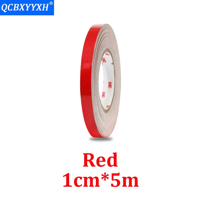 QCBXYYXH 5M * 1CM tiras reflectantes pegatinas coche-estilismo decoración de la motocicleta automóviles bicicletas de seguridad advertencia cintas para marcar: Rojo