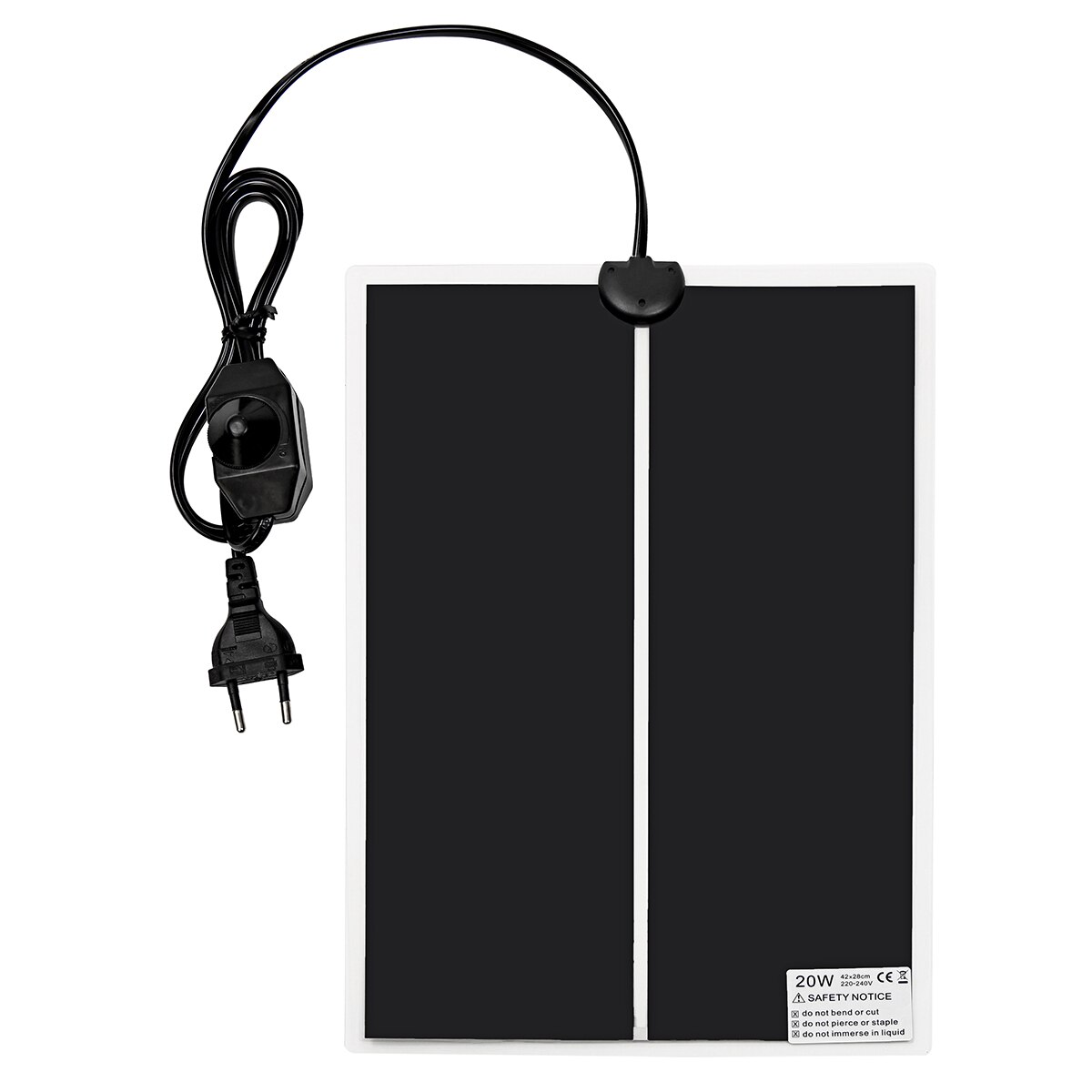 Alfombrilla de calor para terrario y Reptiles de 5-45W, almohadilla calefactora para mascotas, regulador ajustable de temperatura, suministros para Reptiles: 20W
