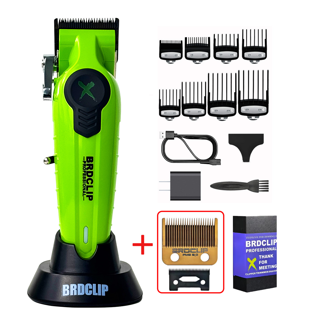 BRDCLIP FA1C NEUE 7500RPM Barber Professionelle Haarschneidemaschine Hochgeschwindigkeitsmotor 2500mAh Elektrische Trimmer DLC Klinge mit Basis