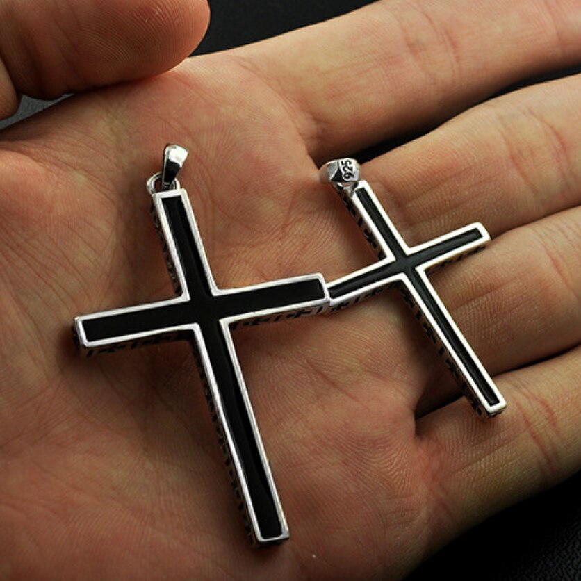 S925 Sterling Zilver Eenvoudige Heldere Kruis Hanger Voor Wome Mannen Minnaar Puur Zilver Mode Christian Sieraden Ketting Accessoires