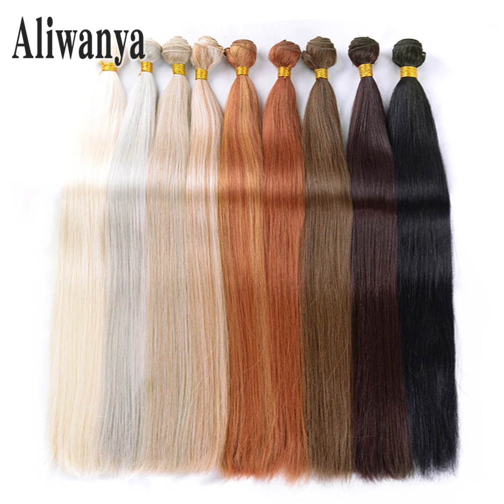 Extensiones de cabello sintético, mechones de cabello liso, 24 ", 100g, tejido rubio Omber, fibra de alta temperatura, cabello trenzado de ganchillo liso