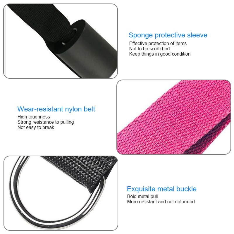 Door Yoga Flexibility Leg Stretch Belt Flexibility Stretching Leg Stretcher Strap for Dance Gymnastics Trainer 300*3.8*0.2CM