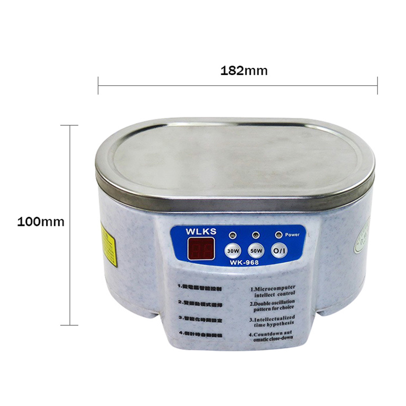 Limpiador ultrasónico 30/50W baño sonicador 40Khz Degas para relojes lentes de contacto gafas dentadura postiza maquinilla de afeitar eléctrica para maquillaje 220V