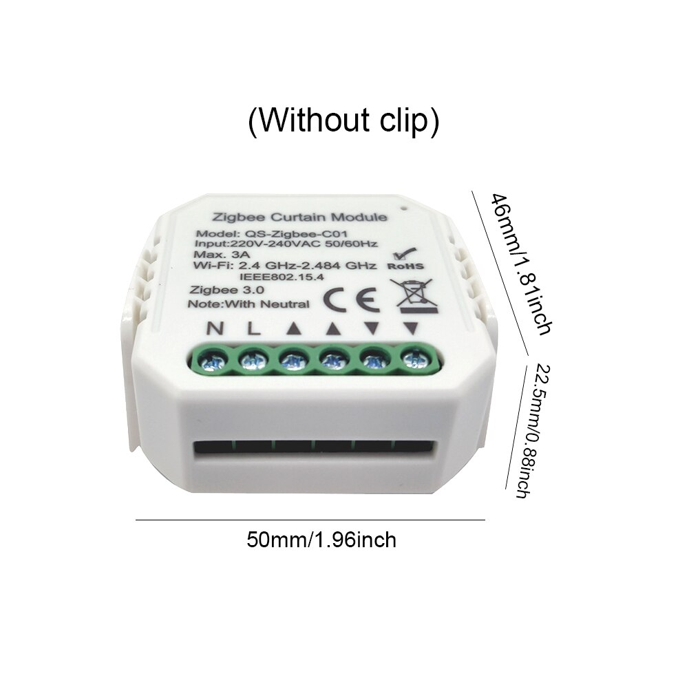 Zigbee app med timer blind motor gardin switch modul soveværelse hjem til rulleskodde familie deling praktisk fjernbetjening