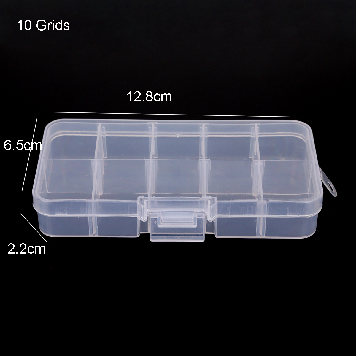 Caja de almacenamiento de plástico de 6-24 compartimentos, organizador, contenedor de joyería con divisores para cuentas, manualidades, suministros de joyería de costura: Rojo