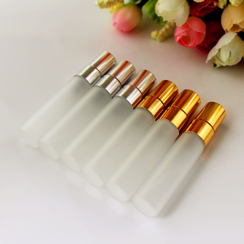 20 Stks/partij 5 Ml/10 Ml Frosted Dunne Glazen Spuitfles Navulbare Parfum Verstuiver Mini Sample Fles Parfum Glas fles