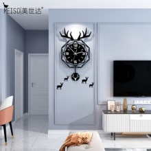 MEISD Modern Wall Clock Luminous Black Room Watch Pendulum Wall Decoration Mirror Stickers Quartz Horloge