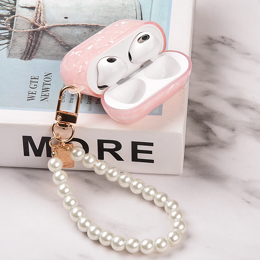 Pour Airpods Pro 2 étui de luxe perle pendentif sans fil casque couverture pour Apple Airpods 3 Pro USB C 2ème 3ème génération coque en TPU