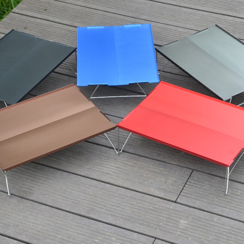 Folding Picnic Table Aluminum Ultralight Dinner Desk Hiking Camping Table