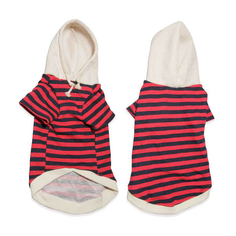 Winter Hond Casual Gestreepte Trui Pet Hooded Sweatshirt Franse Bulldog Kleding Voor Hond Kostuum Ouder-kind Pet Kleding Voor honden