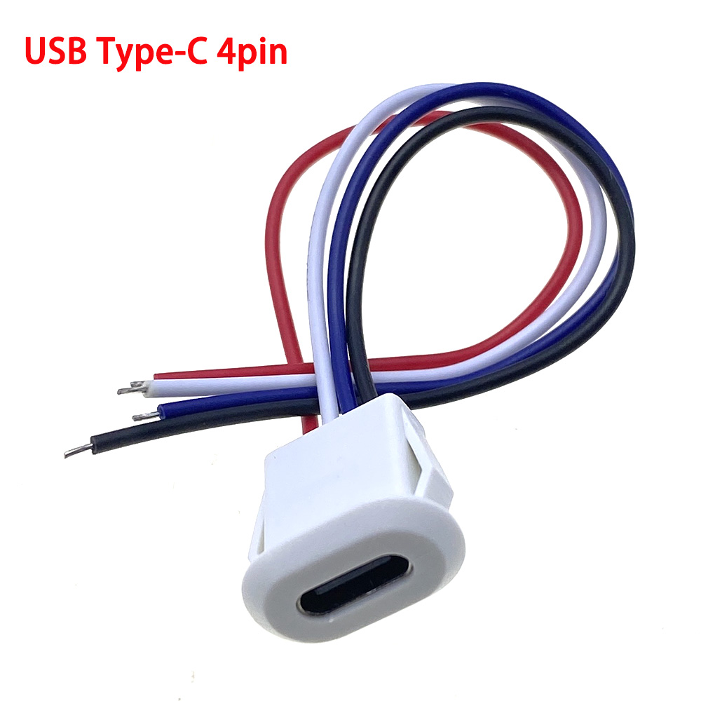 2/4/6P USB-C Connector Type-C Jack Female Type-C With card buckle High Current Fast Charging Jack Port USB-C Charger Plug Socket