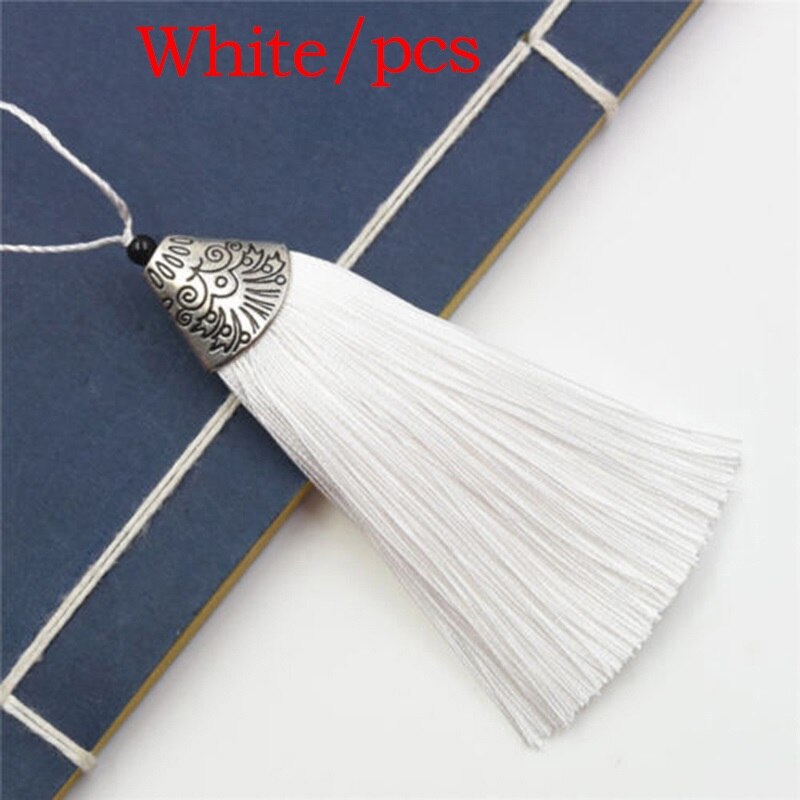 5Stck Gemischte Farbe 8cm Hängenden Seil Seide Quasten Randbereich NäHenne Knall Quaste trimmen Schlüssel Quasten Für Diy Verschönern vorhang Zubehör: 7