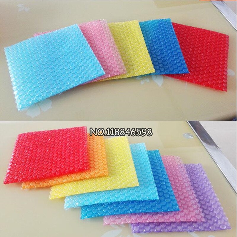 50 st hjärtformade bubbelpåsar uppblåsbara påsar skumplast för förpackningsmaterial dekoration 10*10cm (3.94*3.94 ')