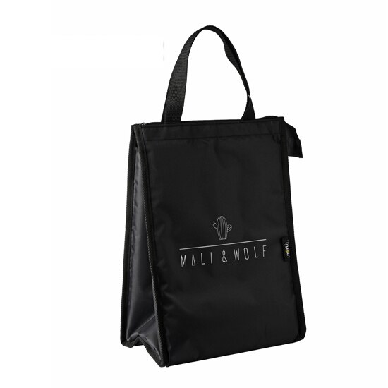 Schwarz stilvolle kühltasche thermische picknick mittagessen handtasche isolierte shop tote kühlen tasche lebensmittel milch dosen halter isolierung eis pack tasche: cactus tall