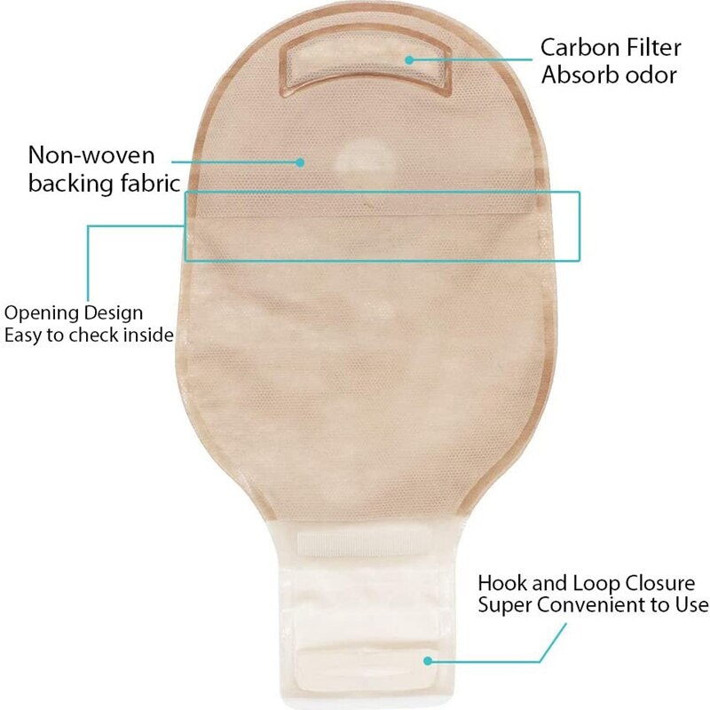 Stoma Zakken Een Stuk Lensbare Zakjes Voor Colostomy Ileostomy Stoma Care 20-60Mm Zuinig Aftapkraan Colostomyzak Zakken