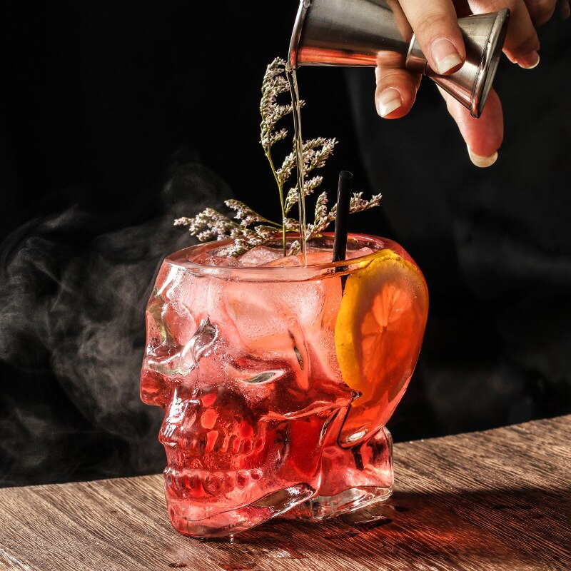 80-350ml ins glasskalle vinglas whisky sprit specialformad personlighet halloween vinglas cocktailglas