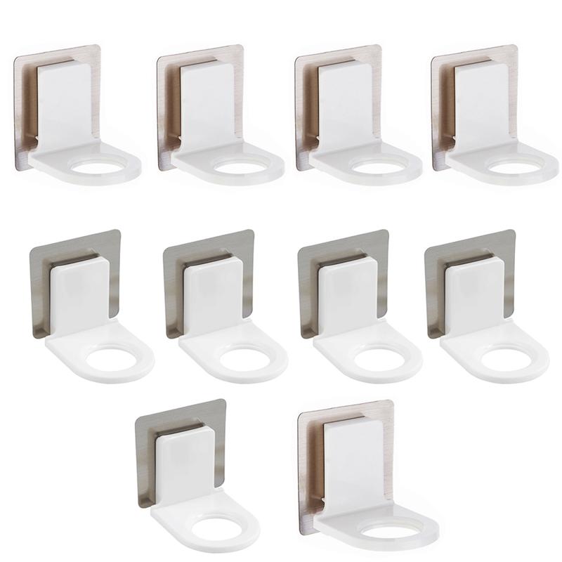 10 pcshand sanitizer krog slagfri sømløs vægmonteret holdbar shower gel flaske rack dispenser flaskeholder: 10 stk 28-32mm